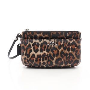 NWT Coach Peyton Ocelot Print Medium Wristlet